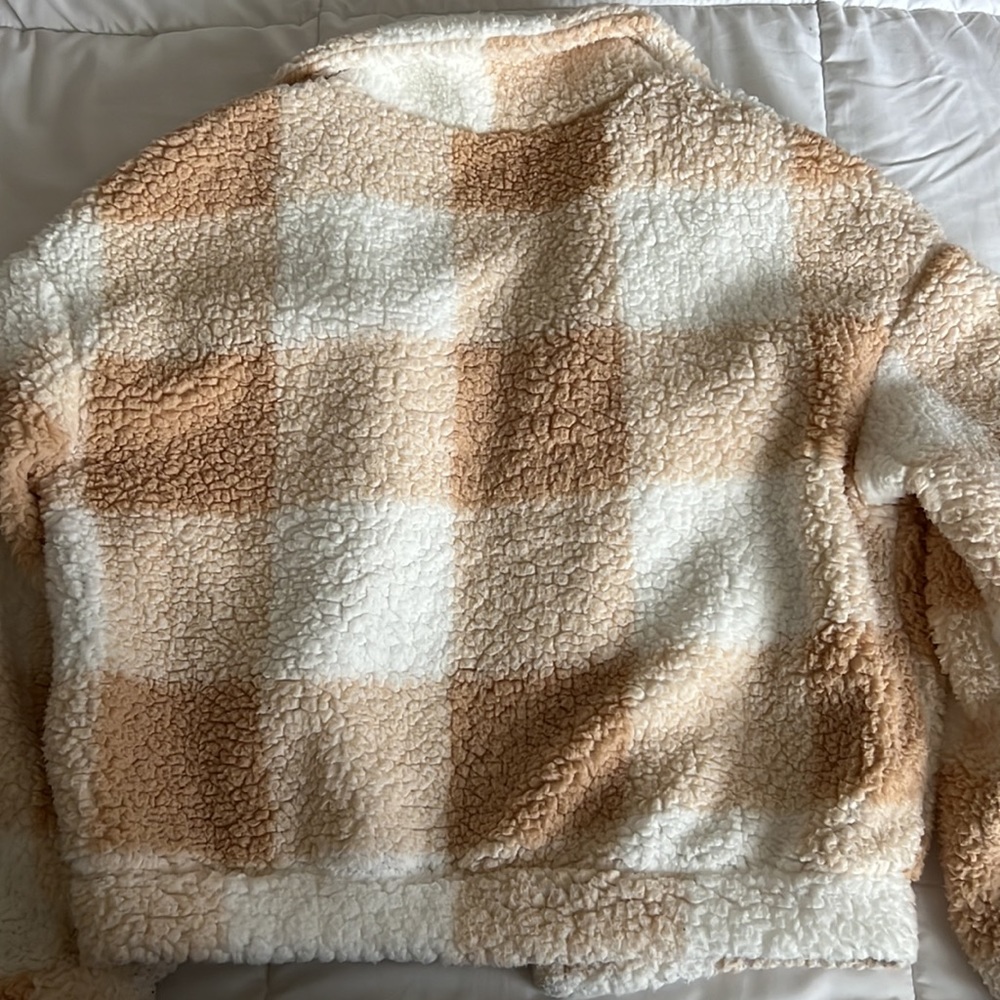 Plaid Pattern Fleece Jacket - Picture 3 of 3